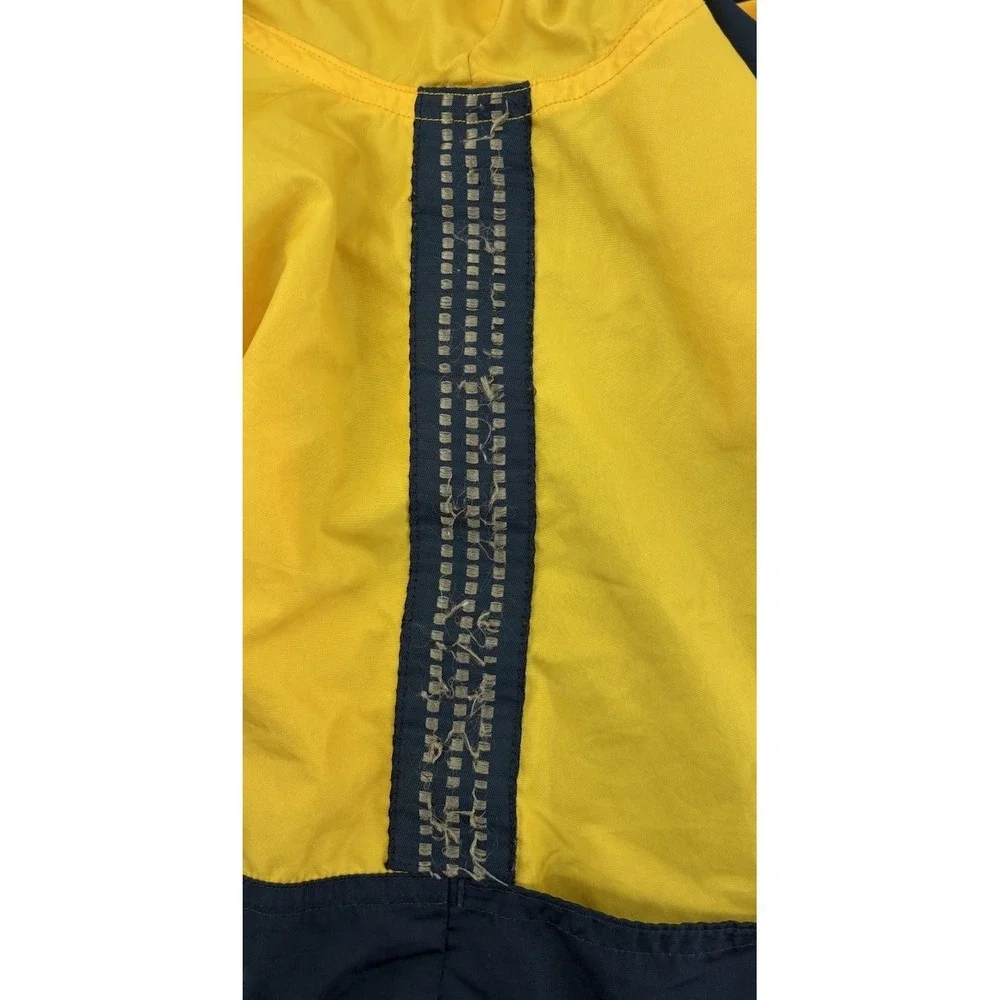 VNTG 90's Adidas Colorblock Windbreaker Jacket Men's‎ XL Navy Yellow Hooded Zip